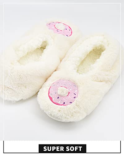 Image of Keyela Women Cozy Warm Slipper Socks, Non Slip Gripper Indoor House Socks | Soft warm cozy fabric, gripper anti-slip bottom for bedroom, lounge and all indoor daily use