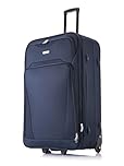 FLYMAX 26" Medium Suitcase Lightweight Luggage Expandable Hold Check in Travel Bag on Wheels Blue 69L