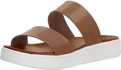 MIA Women's Saige Flat Sandal, Cognac, 7 M US