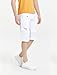 Lavnis Men's Casual Denim Shorts Classic Fit Ripped Distressed Summer Jeans Shorts White 36