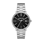 Michael Kors Men's Watch, Blake Three-Hand Date Silver-Tone Stainless Steel Watch for Men