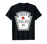 Funny Group Condiment Team Halloween Costume Spicy Salsa T-Shirt