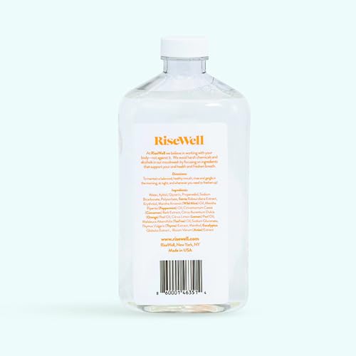 RiseWell Balancing Mouthwash - PH Balancing Alkaline Alcohol Free Mouthwash - Dentist Developed Dry Mouth Rinse - No Added Fluoride and SLS-Free - Wild Mint, 16 Oz