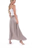 VOLL IM TREND: Der Casual Damen Maxi-Rock ist die perfekte Wahl für Freizeit, Yoga, Sport, Strand und Sommer! Er lässt sich super im Alltag integrieren. Starte den perfekten Tag mit einem Sonnengruß und dem bequemen Maxi-Rock.