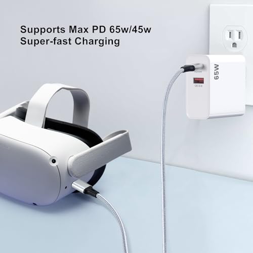 Chargeur USB C 65W pour Oculus Quest 3s et VR avec câble 2m - 3