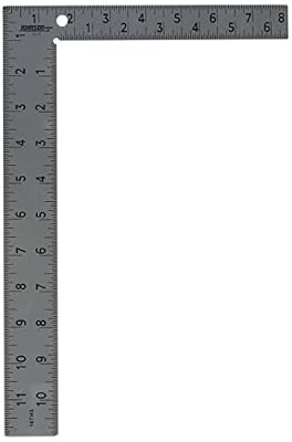 Johnson Level & Tool CS10 Professional Easy-Read Steel Carpenter Square, 8" x 12", Original Version