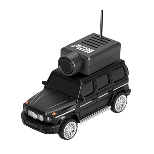 Jnchdghwa Mini Coche de Carreras RC 6406 FPV, Escala 1:64, VTX, Cámara HD 720P, Control por Aplicación, Fotos, Vídeos y VR, Giroscopio Integrado de 2,4 G, Color Negro