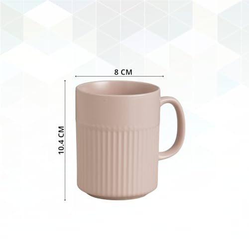 Image of Clay Craft Fine Ceramic Crimson Microwave Safe Coffee & Milk Mug, 350Ml, 1 Piece, Ivory, Mug for Coffee, Ideal for Gifting, Perfect for Home & Office