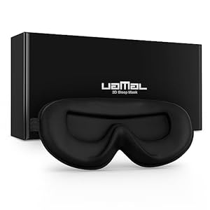 Sleep Mask for Women & Men – Eye Mask – 100% Blackout Eye Masks for Sleep, Zero Eye Pressure 3D Sleeping Mask, Eye Covers for Sleeping, Premium Black Sleep Eye Mask or Night Blindfold