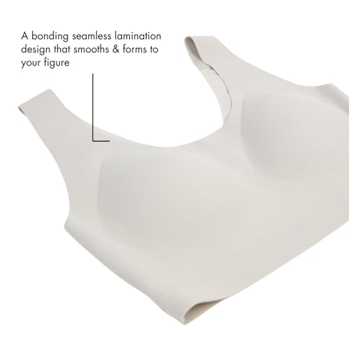 Image of Floatley to The T-Shirt Scoop Neck Bra for Women, Silky Comfort Wirefree Seamless Grip Band Pullover Bra with Removable Pads