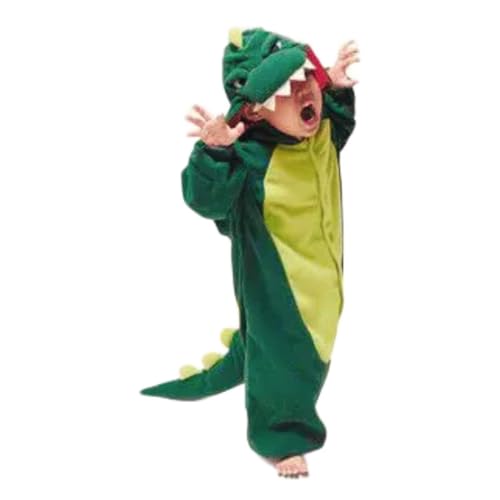 Pijama Macacão Kigurumi Personagem Dinossauro Infantil Unissex (BR, Idade, 2 Anos, 3 Anos)