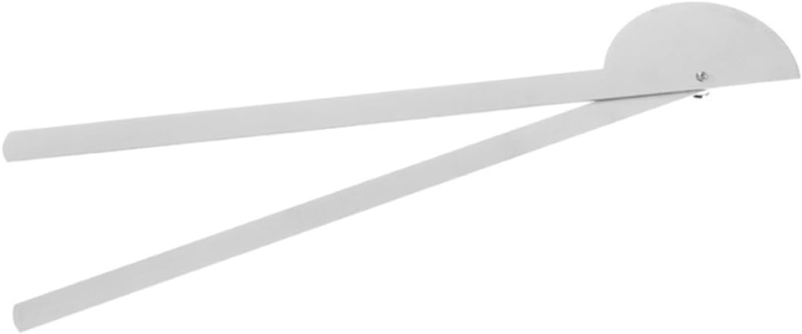 Stainless Steel Protractor Ruler 180 Degree 250mm Double Arm Measuring Tool | Silver Finish, Adjustable Nut, Centimeter and Angle Markings, Accurate Engineering Use