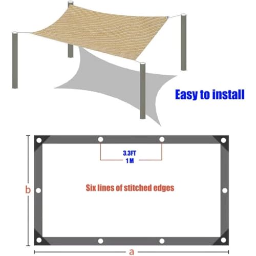 Toile d'ombrage durable 8x12m bâche filet protection solaire poulailler - 6