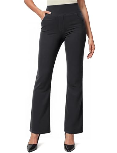 Womens Bootcut Dress Pants High Waist Business Work Stretchy Casual Trousers with Pockets Office Slacks