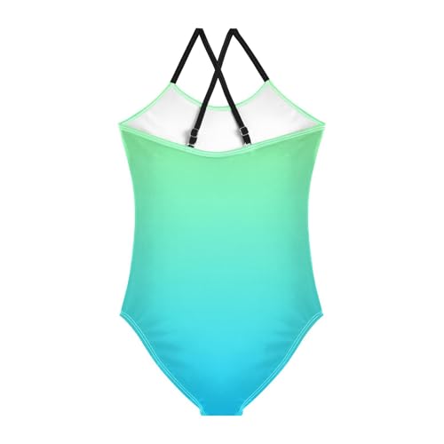 Blue Gradient Swimsuit for Girls Bathing Suit Swimwear Swimsuits Summer Beach One Piece2