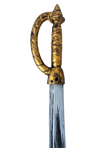 Image of BookMyCostume Shivaji Sword and Shield Set for Kids - 26-Inch Royal-Look Toy Sword with 10-Inch Shield with Metallic Finish |Warrior Costume Accessory for Fancy Dress & Role Play