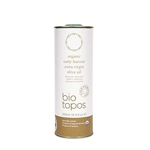 Biotopos, biologische extra vierge olijfolie, vroege oogst, oktober 2023, peperige smaak, enkel landgoed, monovarietal Koroneiki-Messenia Griekenland-500ml, tin