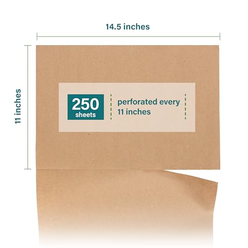 Condition photo showing New/Like New for elementree brown packing paper sheets for moving & shipping - 250 count (229 feet) - 14.5" x 11" sheet size - sustainable void fill packaging made in the usa - kraft paper thickness (00923)
