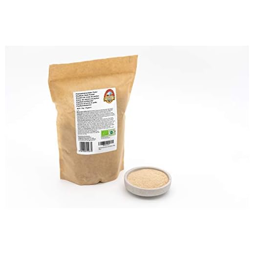 Polvo de cáscara de psyllium orgánico - puro y natural - 99% + pureza - sin aditivos - crudos - vegano - 1 kg