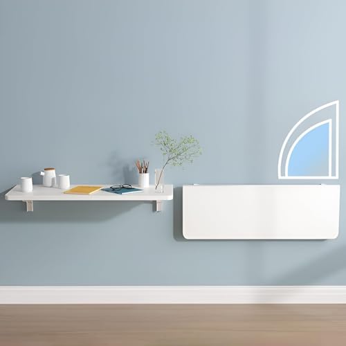Bureau mural à abattants en bois noble pour ordinateur portable - 5