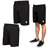 128円お得！[Logical Tennis Data] ハーフパンツ ショートパンツ メンズ スポーツ ブラック 黒色 M L テニスウェア バドミントンウェア ランニング ウォーキング (L)