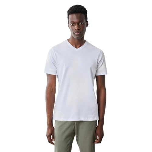 Image of Robert Barakett V Neck Short Sleeve Pima Cotton Casual Solid Mens T Shirt