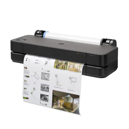 hp designjet t230 2434 wireless large format color thermal inkjet plotter printer 2025 edition bundle with stand sheet feeder and matte bond inkjet paper roll
