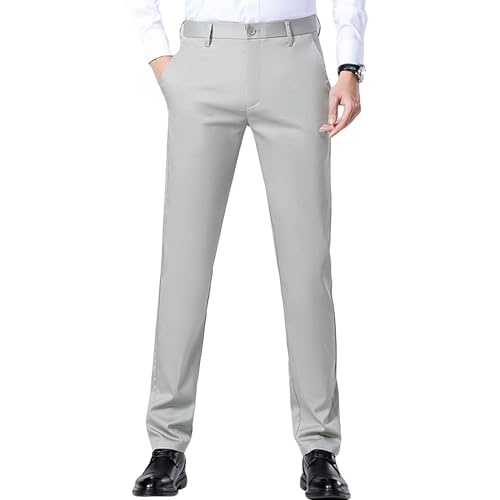 Pantalon de golf classique homme coupe plate droite d'affaires chic