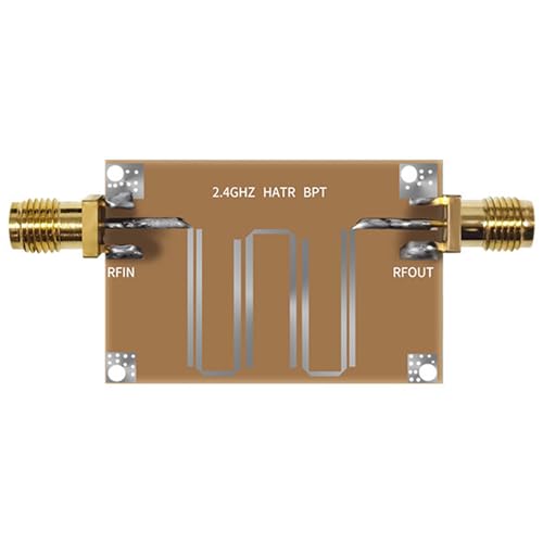 Filtro de paso de banda Microstrip 2.4 GHz para receptor de radio y antenas