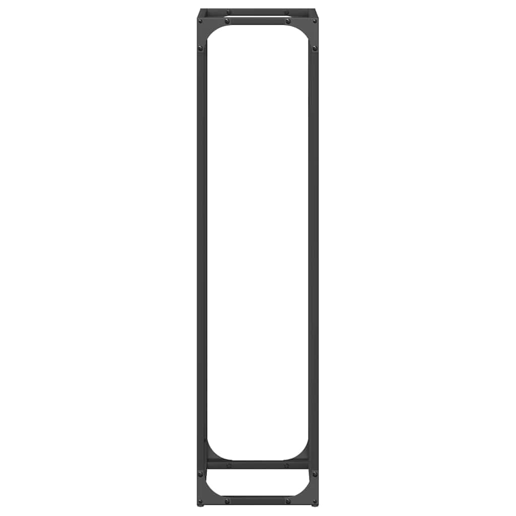 Stojak na drewno opałowe 25 x 25 x 100 cm stal walcowana na zimno czarna