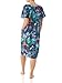 AmeriMark Women's & Women's Plus Abstract House Lounge Dress- Short Sleeve Gown Sleepwear for Ladies, Aqua Multi, 1X
