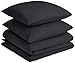 Produktbild AmazonBasics  Hochwertiges Mikrofaser-Bettwäsche-Set, 240 x 220 cm/80 x 80 cm, schwarz