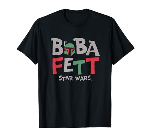 T-shirt Boba Fett Star Wars imprimé ludique et col rond