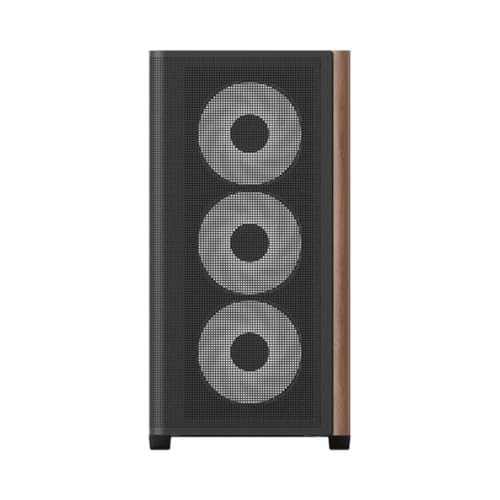Aerocool D301A Mid-Tower Case, Gaming Pc, Airflow Ottimizzato, Pannello Frontale In Rete In Legno, Design Sottile, Con 4 Ventole Rgb, Compatibile Con Schede Madri Asus E Msi M-ATX, Usb Type C, Nero - 2