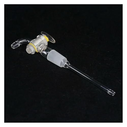 Adaptateur de poudre laboratoire en verre borosilicaté 19/26 avec robinet