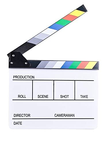 E-Image Professional White Big Clapper Board Slate for Film Video Movie Film Shooting (ECB-04)