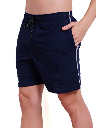 Image of T.T. Cotton Blend Shorts for Men | Regular Fit | Elasticated & Zipper | 2 Sided Pockets & 1 Back Pocket | Solid | Above Knee Length Bermuda Short | Ideal for Casual Outings