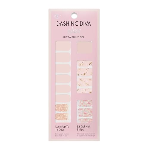 Dashing Diva Gloss Nail Strips - Crystal Clear - UV Free, Chip Re...