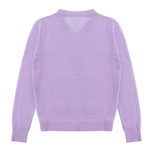 Kids Girls Solid Color Long Sleeve Button-down Knitwear Cardigan Coat Lightweight Casual Jacket Shrug Top for Autumn2