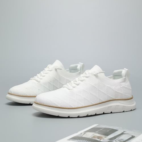 Image of Mens Casual Dress Oxfords Shoes Fashion Mesh Work Business Walking Sneakers Comfortable Lightweight Soft Sole
