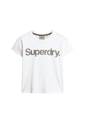 Superdry Para Mujer. W1011432A Camiseta Con Logo Core City Blanco (Xs), Casual, AlgodóN, Manga Corta-image