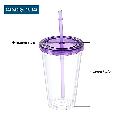 Uxcell Acrylic Tumbler with Lid and Straw - Image 2