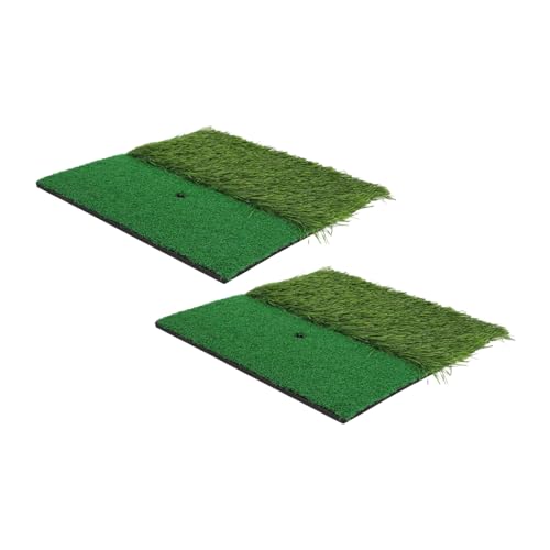 Tapis de golf remplaçables lot de 2 tapis d'entraînement extérieur herbe