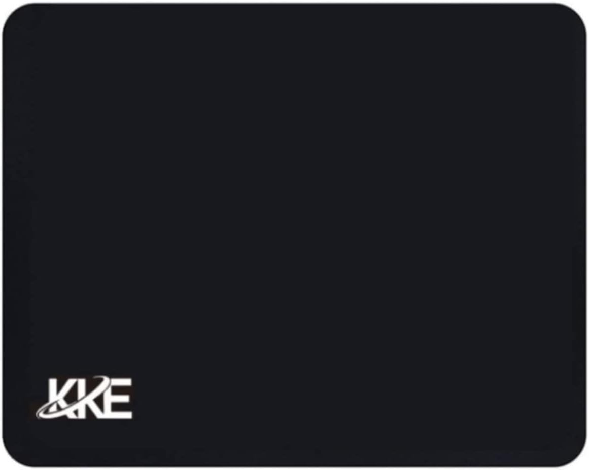 [1 Pack] KKE Office Mouse Pad Standard Size with Non-Slip Rubber Base, Premium Textured, Waterproof, Lightweight & Portable Mousepads, Ideal for Computers, Laptops, PC, Office & Home, Black (1 Pack)