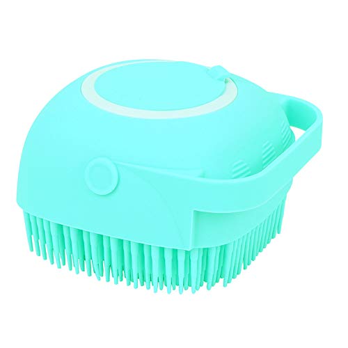 Silicone Body Brush Shower Scrubber with Shower Gel Dispenser Function,Soft Silicone Bath Massage Body Brush,Shower Loofah Brush (Blue)