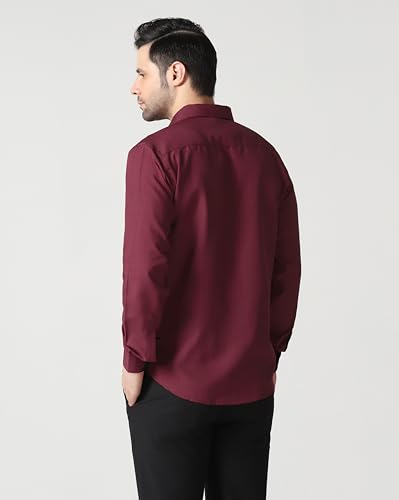 Image of TAGDO Men's Full Sleeve Shirt | Pocket Design and Spread Collar Shirt for Man (2054)