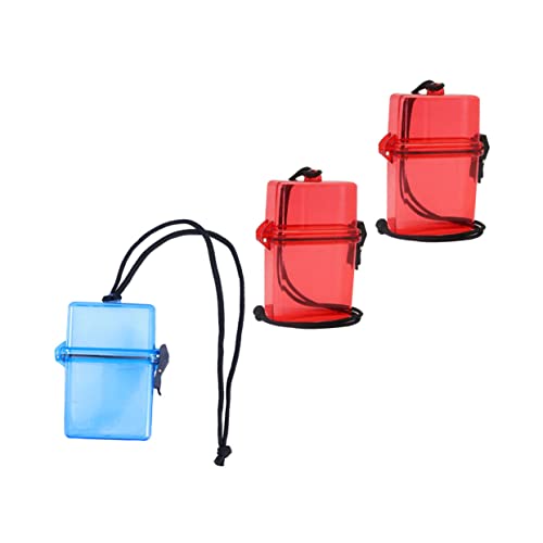 Hemoton 3Pcs Medicine Case Portable Diving Dry Boxes for Outdoor Use Durable Sealing Storage Box for Tablets Fishing Gear and More Colors