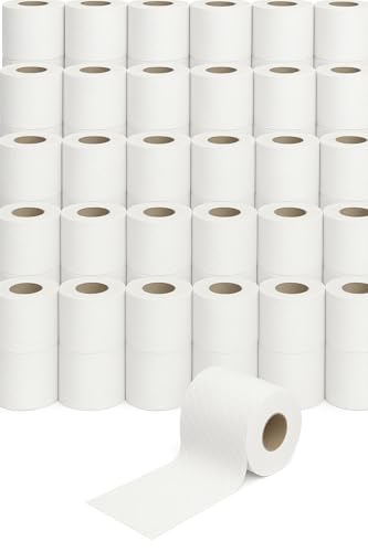 RelianceUK 144 X Toilet Tissue Rolls 2Ply Quilted Embossed White Toilet Rolls | Economical Bulk Buy Toilet Roll | Unbleached, Recycled & Biodegradable Bathroom Toilet Paper