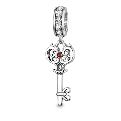 Image of GNOCE Witch Cauldron Pendant Charm,S925 Sterling Silver with Ruby Gemstones Dangle Charms Bead For Bracelets /Necklace Jewelry Gift For Women Girls Wife Daughter