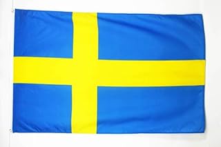 AZ FLAG Bandiera Svezia 150x90cm - Gran Bandiera Svedese 90 x 150 cm Poliestere Leggero - Bandiere